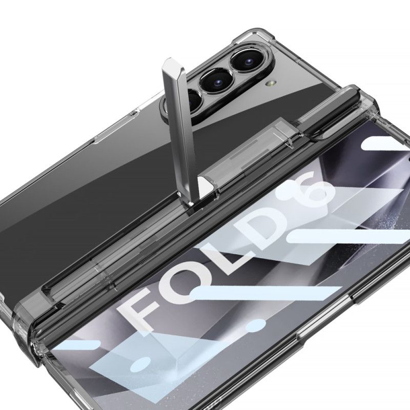 Cover Samsung Galaxy Z Fold 6 Transparent Stylus Holder Og Støtte Gkk