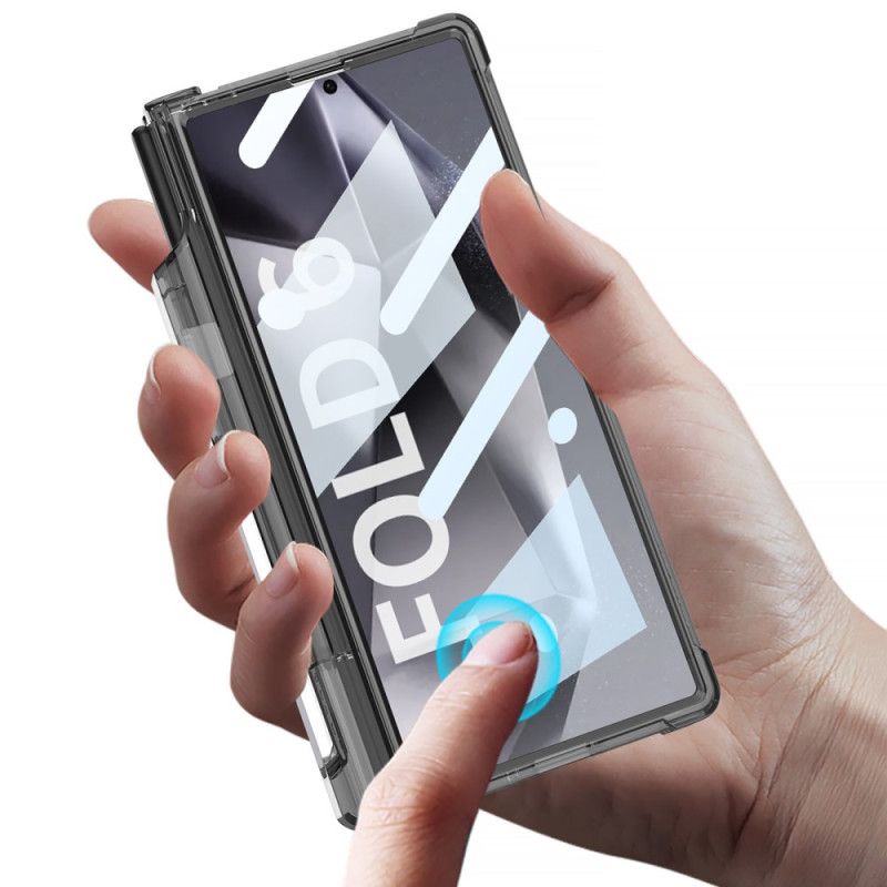 Cover Samsung Galaxy Z Fold 6 Transparent Stylus Holder Og Støtte Gkk