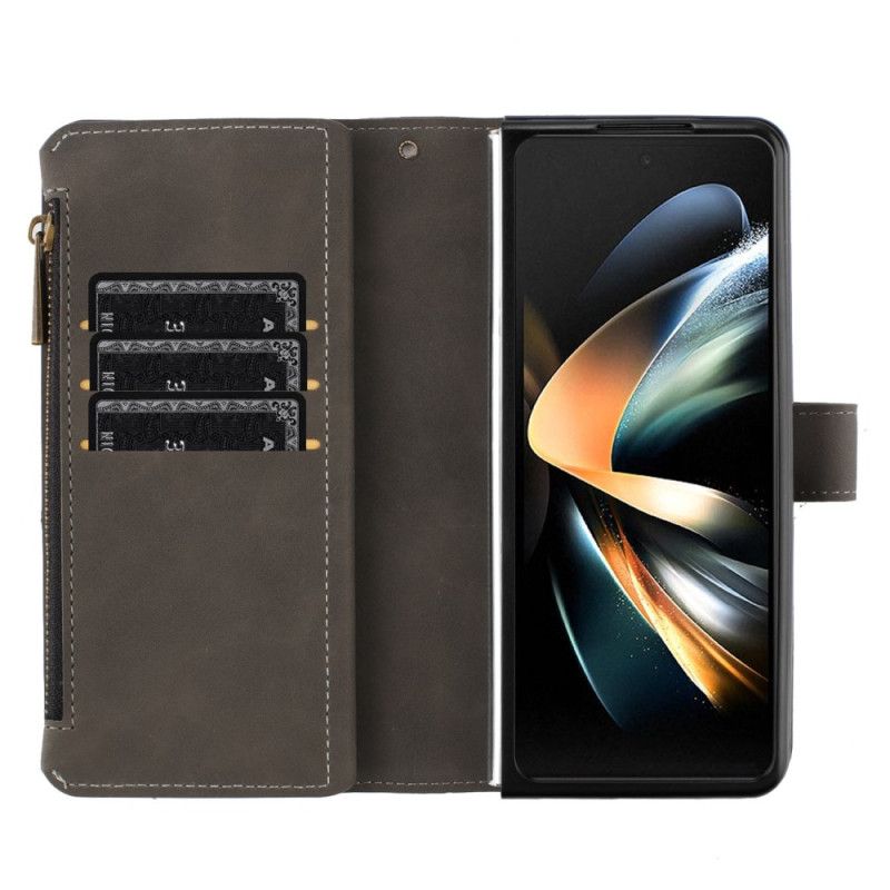 Læder Cover Samsung Galaxy Z Fold 6 Telefon Etui Binfen Color Geometry Wallet