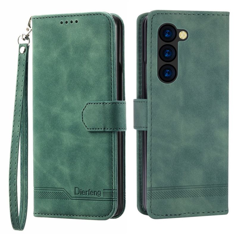 Læder Cover Samsung Galaxy Z Fold 6 Telefon Etui Dierfeng