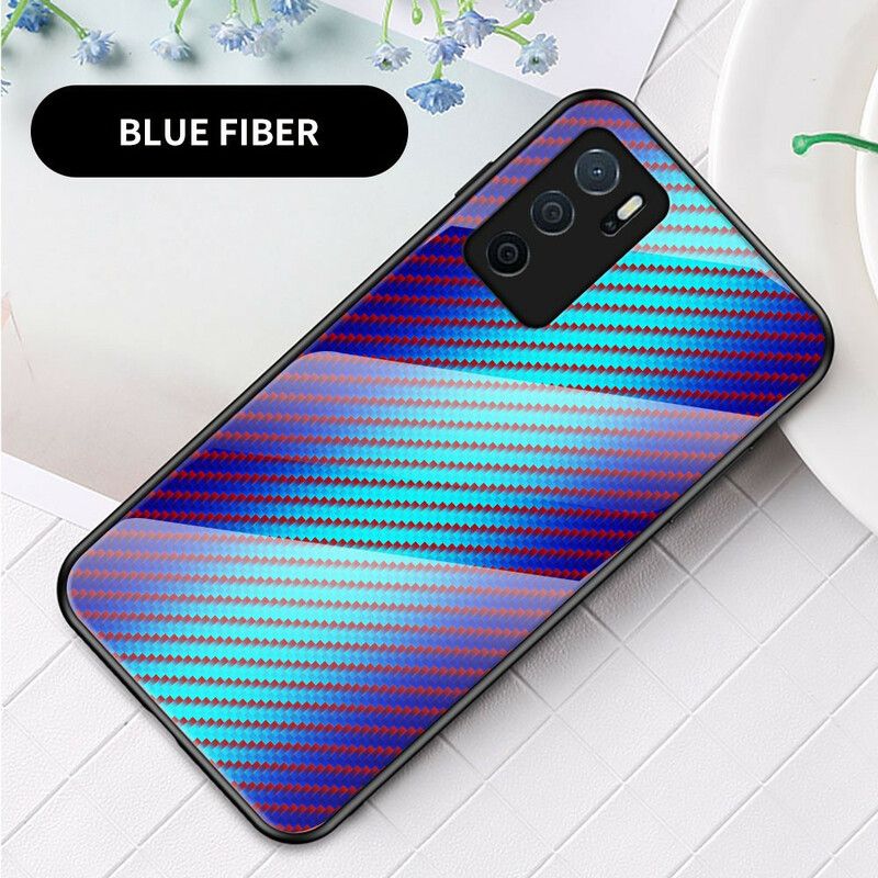 Cover Oppo A16 / A16s Carbon Fiber Hærdet Glas