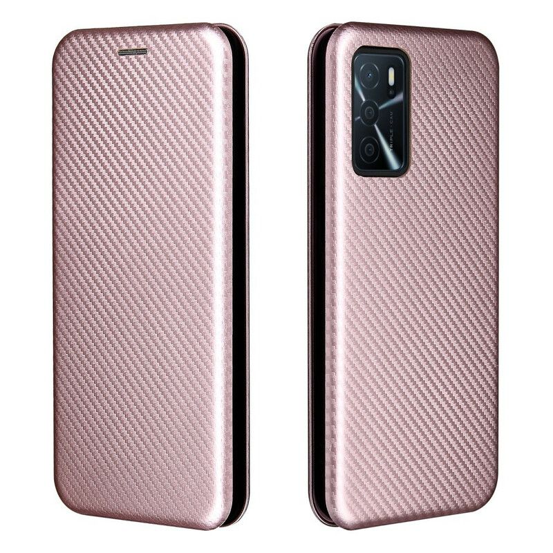 Flip Cover Oppo A16 / A16s Farvet Carbon Silikone