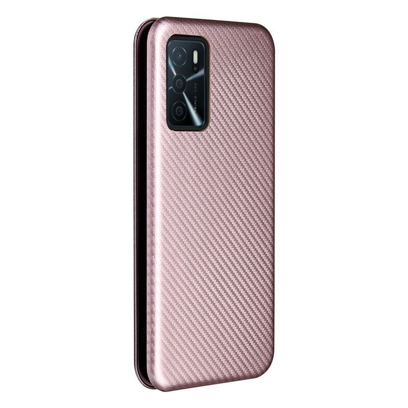 Flip Cover Oppo A16 / A16s Farvet Carbon Silikone