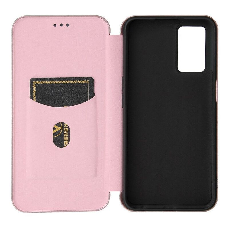 Flip Cover Oppo A16 / A16s Farvet Carbon Silikone