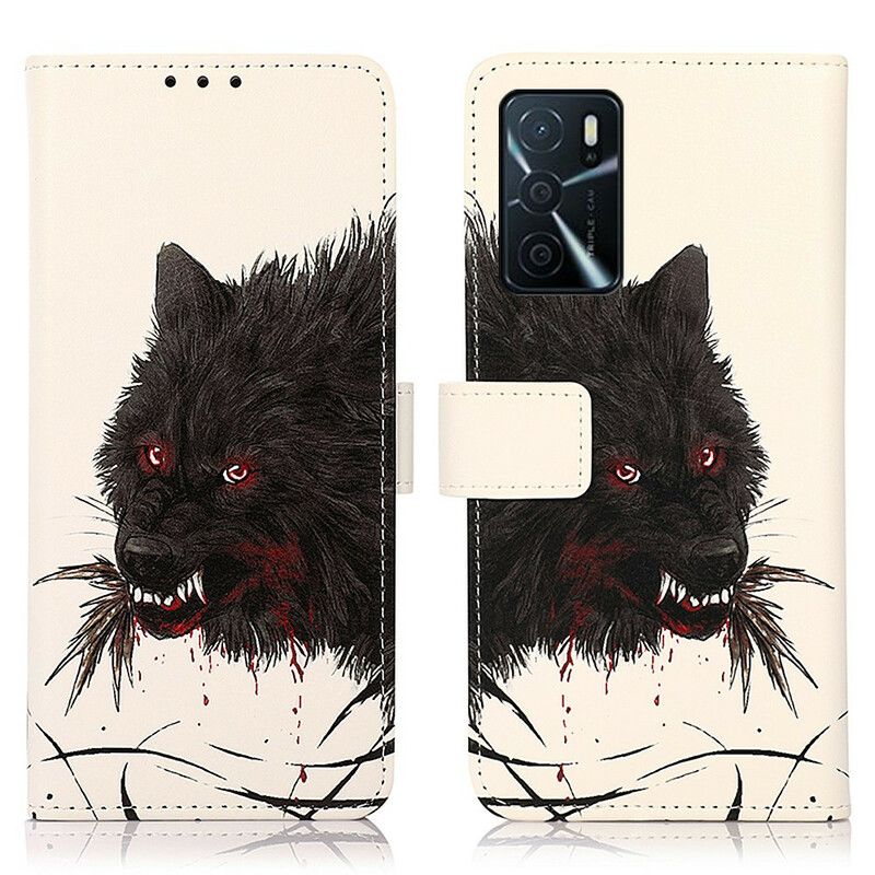 Flip Cover Oppo A16 / A16s Hungry Wolf