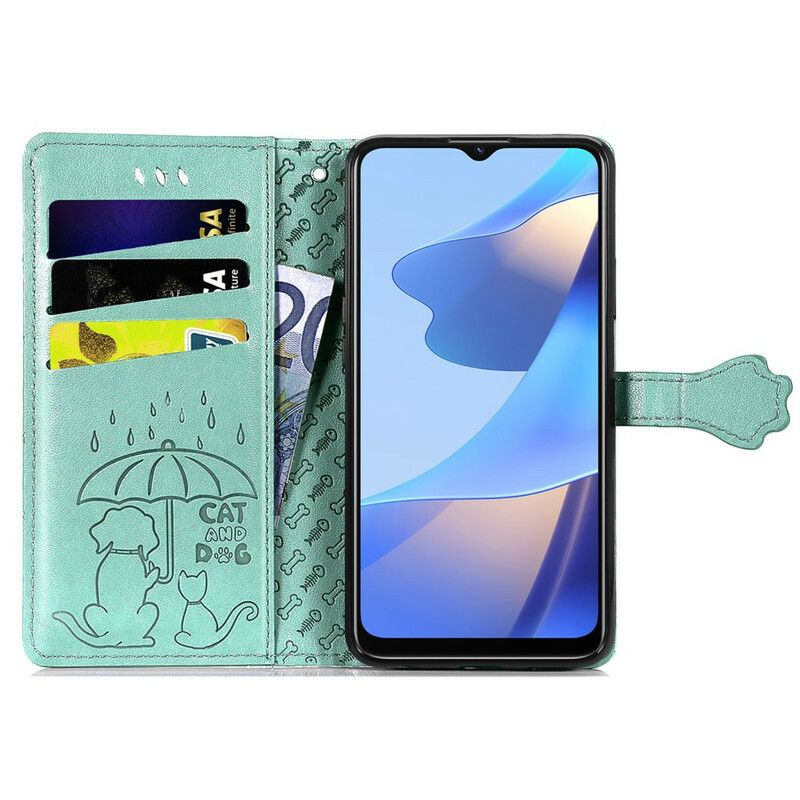 Flip Cover Til Oppo A16 / A16s Animerede Dyr