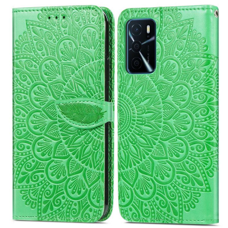 Flip Cover Til Oppo A16 / A16s Tribal Leaves