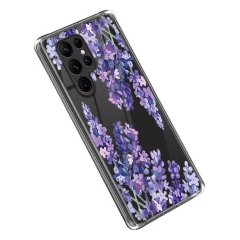 Cover Samsung Galaxy S23 Ultra 5G Sømløse Lilla Blomster