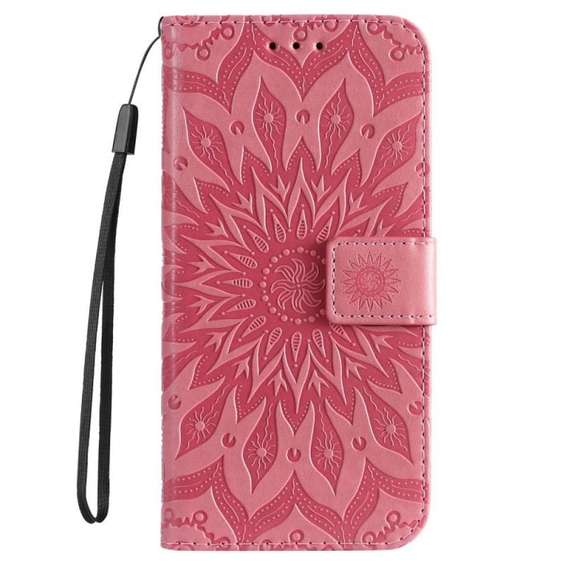 Flip Cover Samsung Galaxy S23 Ultra 5G Mandala Sun Med Snor