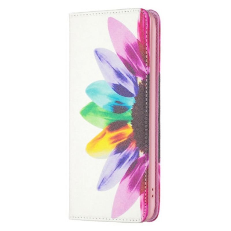 Cover iPhone 14 Pro Max Flip Cover Akvarel Blomst