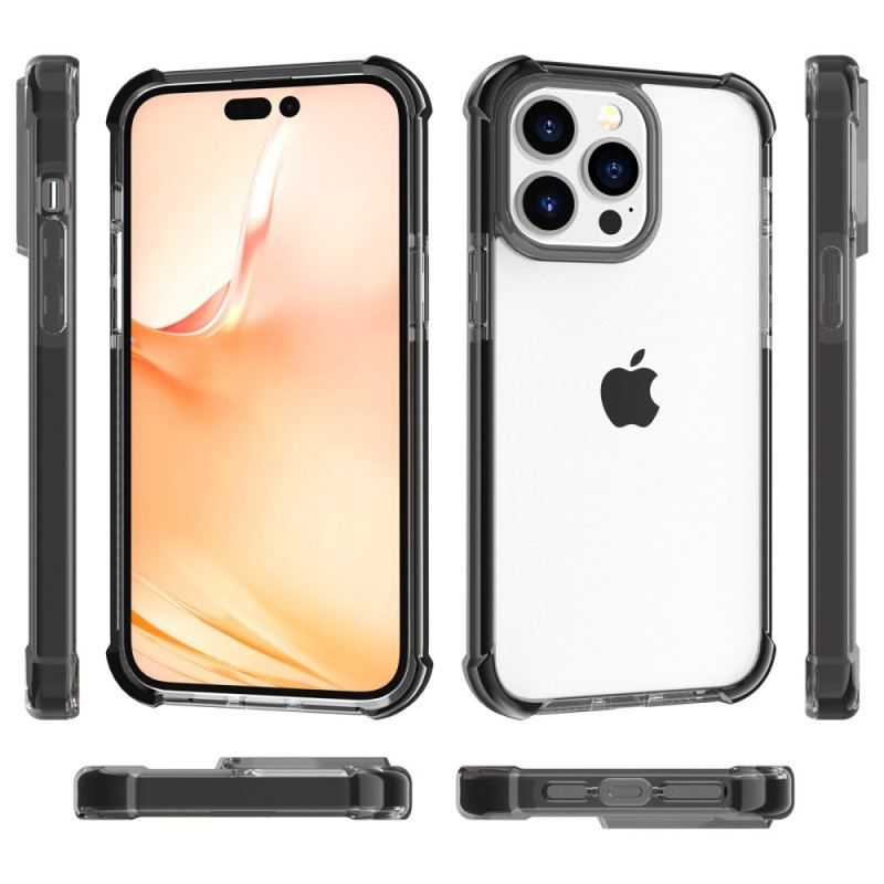 Cover iPhone 14 Pro Max Gennemsigtige Farvede Kanter