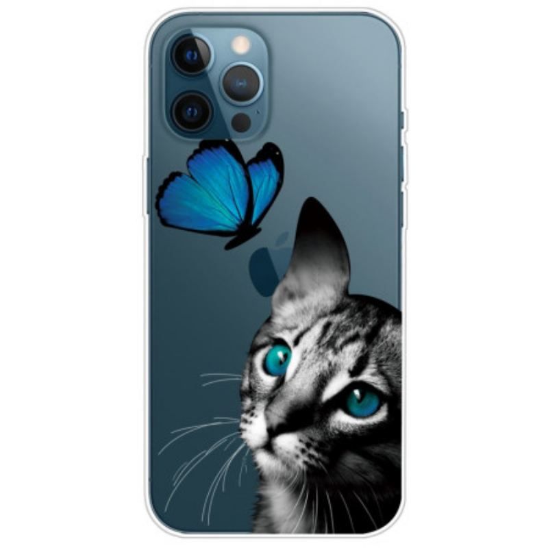 Cover iPhone 14 Pro Max Kat Og Sommerfugl