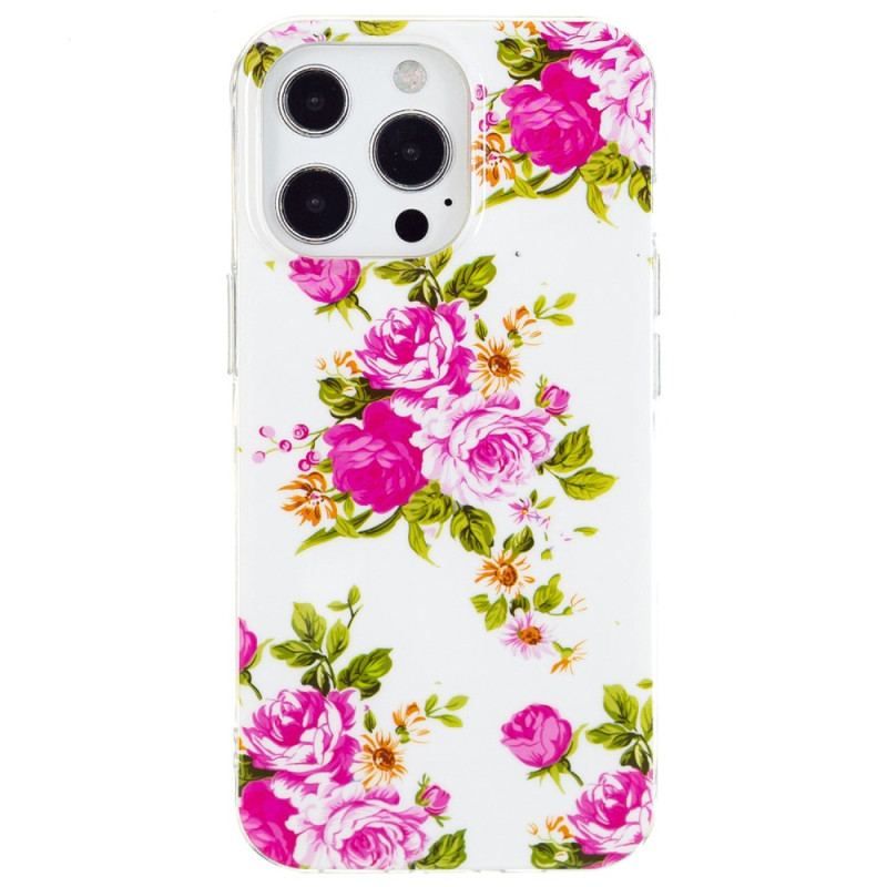 Cover iPhone 15 Pro Fluorescerende Blomster