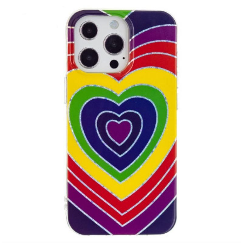 Cover iPhone 15 Pro Psykedelisk Hjerte