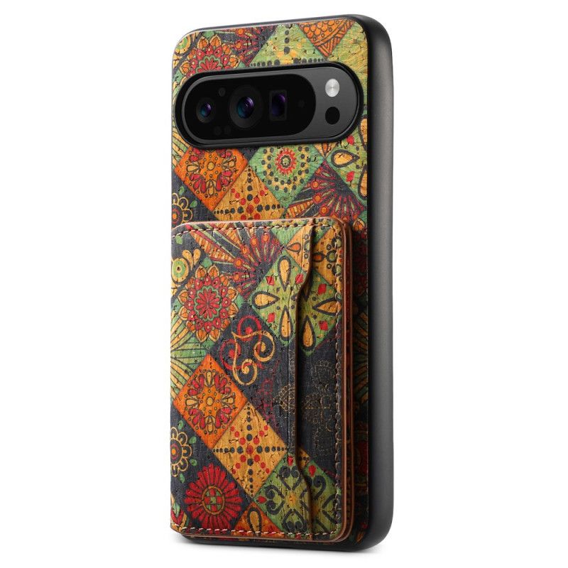 Cover Google Pixel 9 Pro Telefon Etui Blomsterkortholder