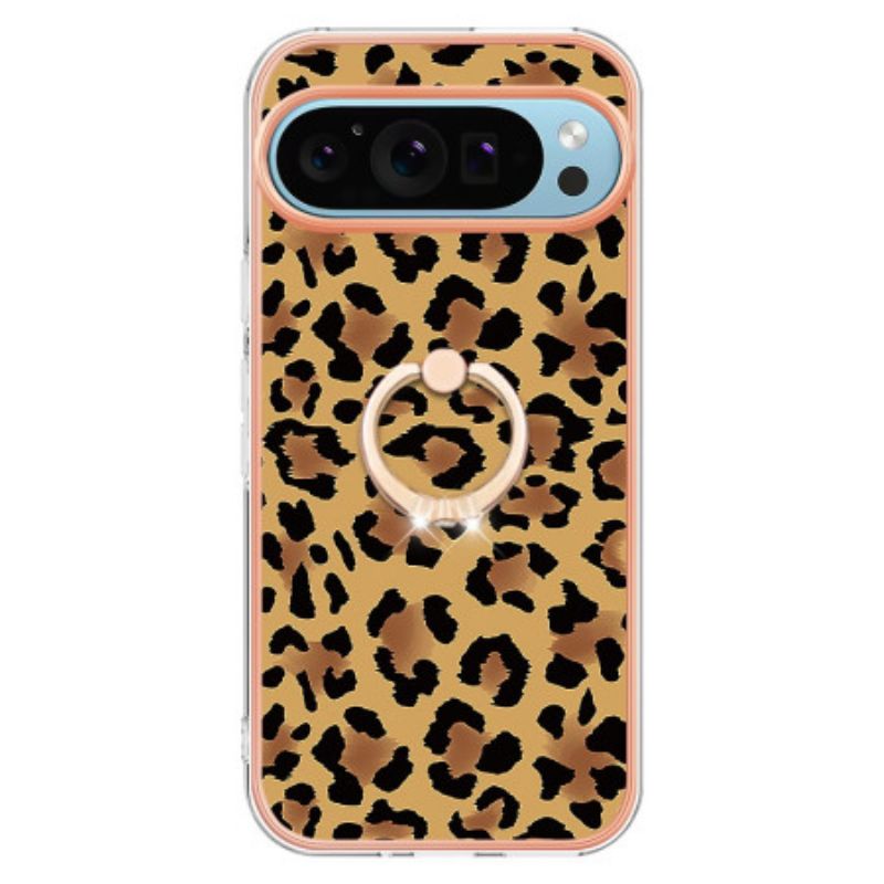 Cover Google Pixel 9 Pro Telefon Etui Leopardprint Ringholder