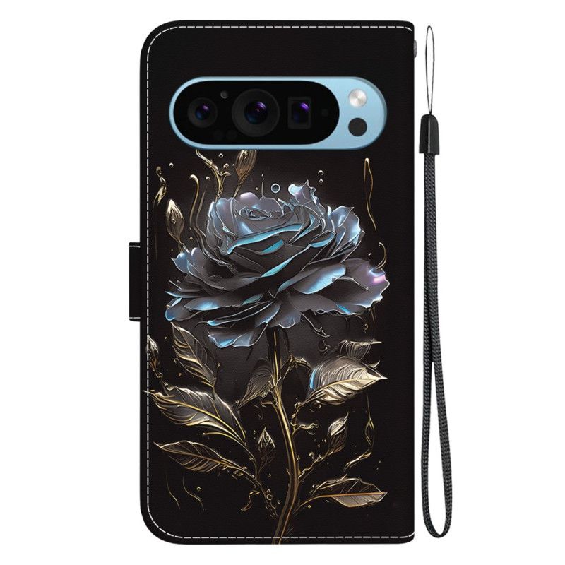 Flip Cover Google Pixel 9 Pro Sort Rose Med Rem