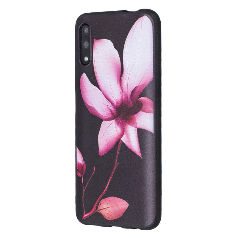 Cover Honor 9X Pro Mobilcover Præget Lyserød Blomst