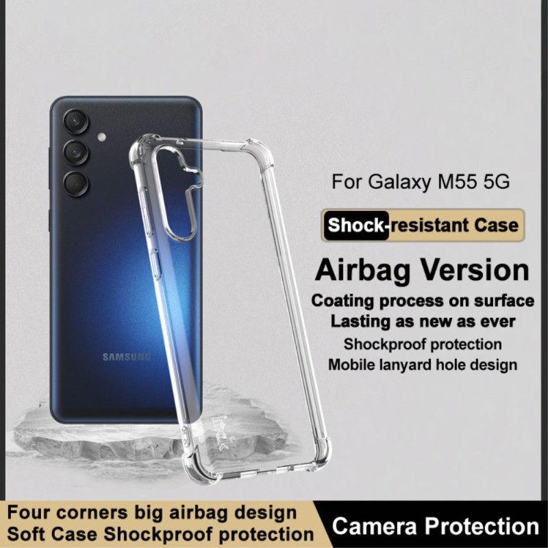 Cover Til Samsung Galaxy M55 5g Gennemsigtig Airbag Imak