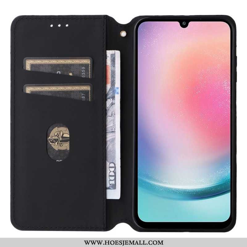 Flip Cover Til Samsung Galaxy M55 5g Diamantmønster