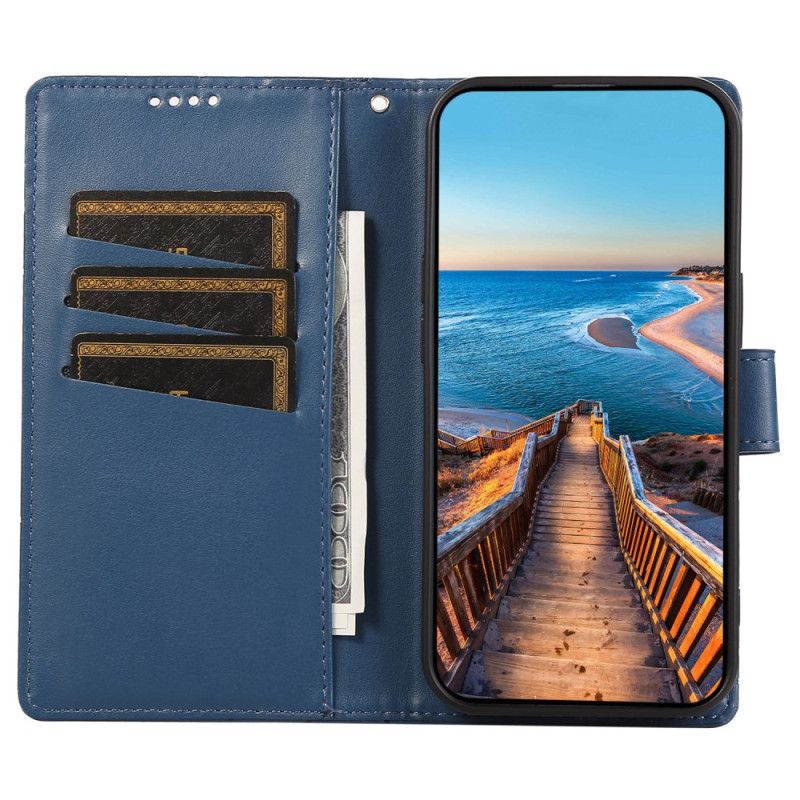 Læder Cover Samsung Galaxy M55 5g Telefon Etui Stropliner