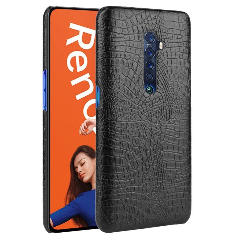 Cover Oppo Reno 2 Sort Krokodillehudeffekt Beskyttelse