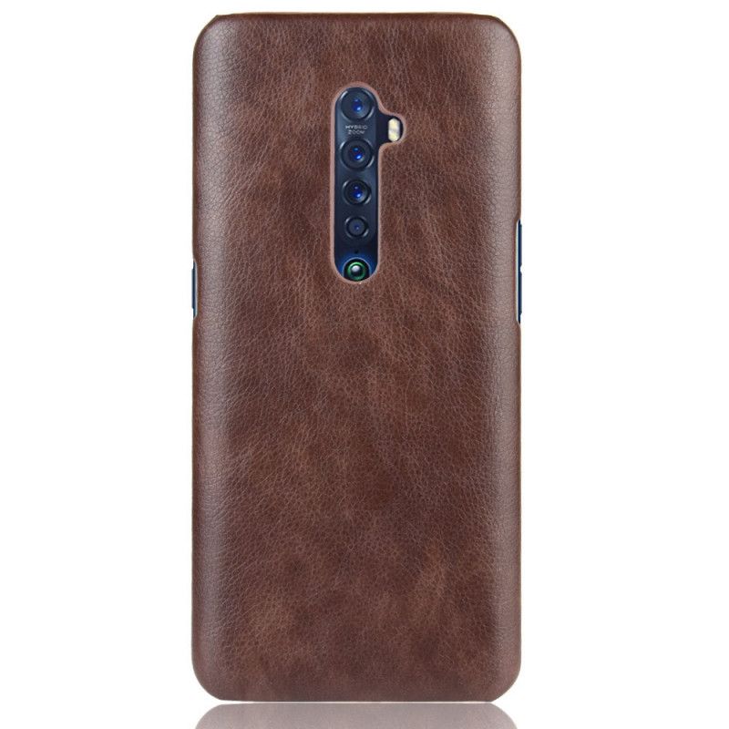 Cover Oppo Reno 2 Sort Lychee-Lædereffekt Original