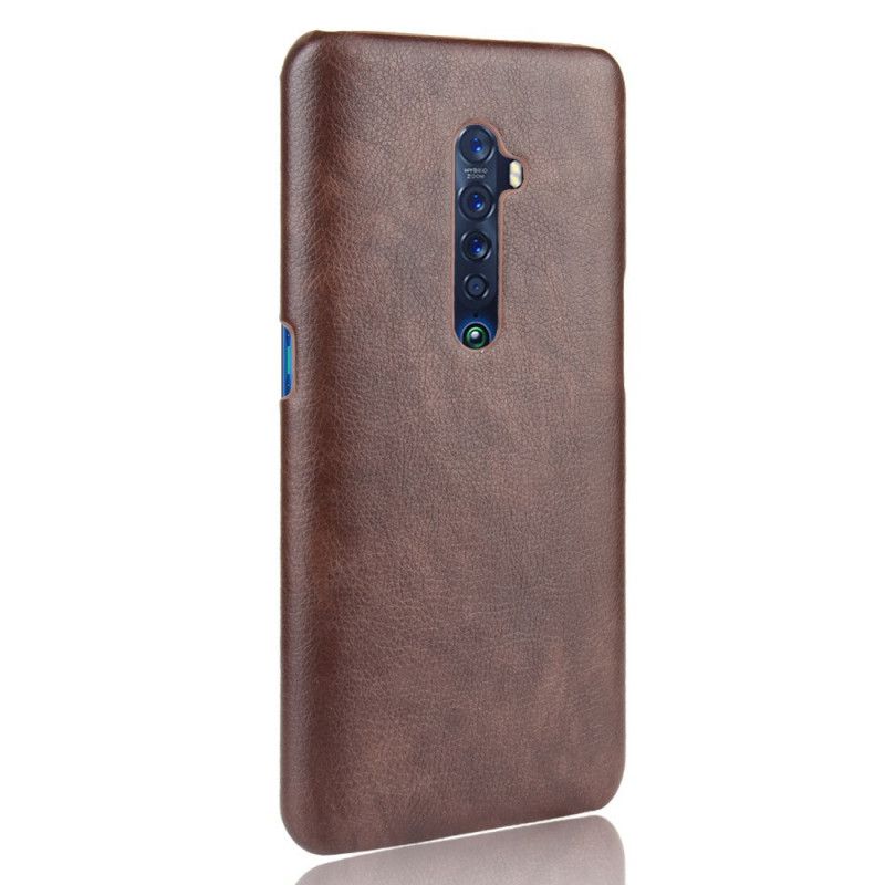 Cover Oppo Reno 2 Sort Lychee-Lædereffekt Original