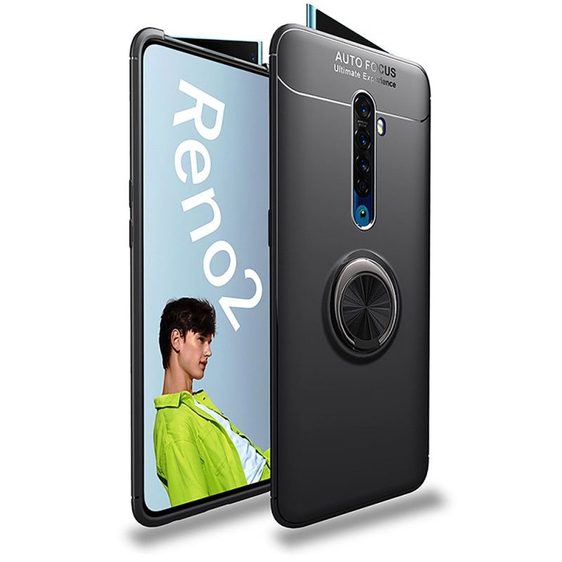 Cover Oppo Reno 2 Sort Roterende Ring Beskyttelse