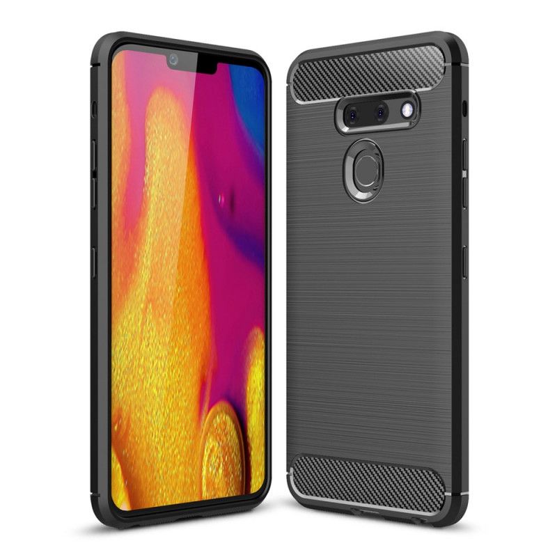 Cover ThinQ LG G8 ThinQ Sort Børstet Kulfiber