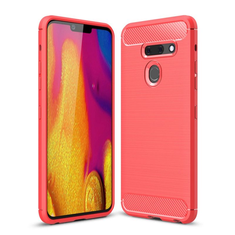 Cover ThinQ LG G8 ThinQ Sort Børstet Kulfiber