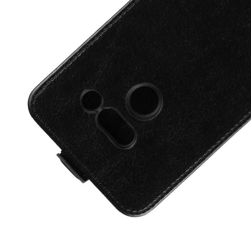 Flip Cover Læder ThinQ LG G8 ThinQ Sort Foldning Af Lædereffekt