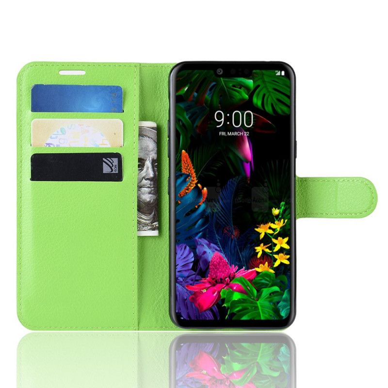 Flip Cover Læder ThinQ LG G8 ThinQ Sort Klassisk Original