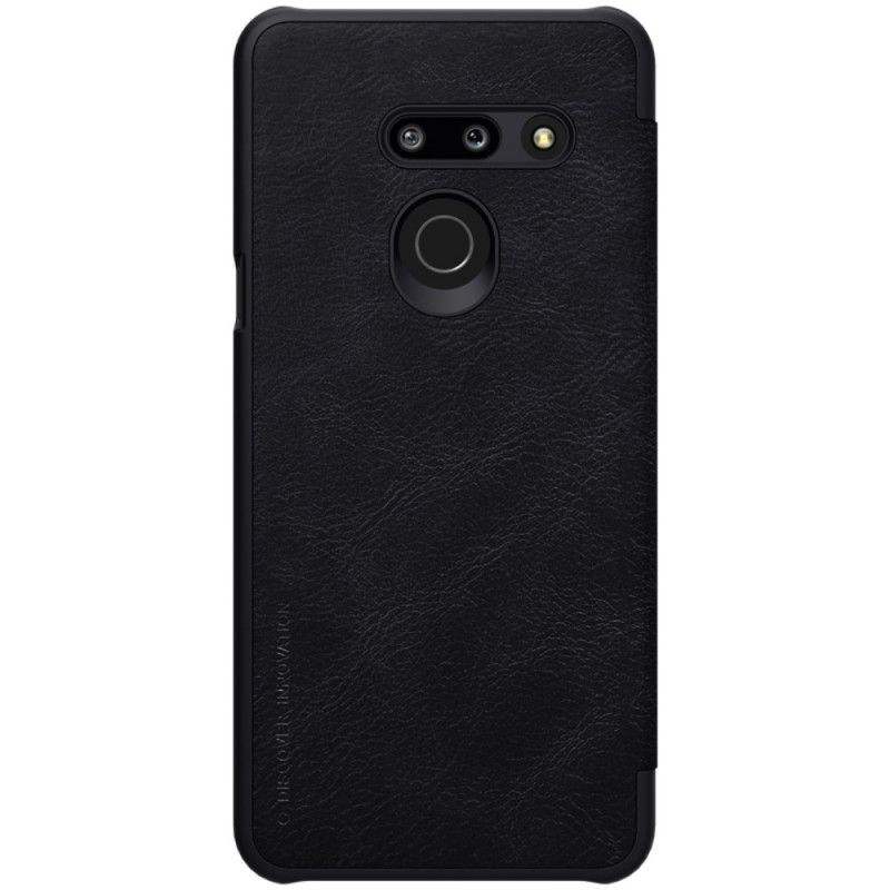 Læder Cover ThinQ LG G8 ThinQ Sort Nillkin Qin-Serie