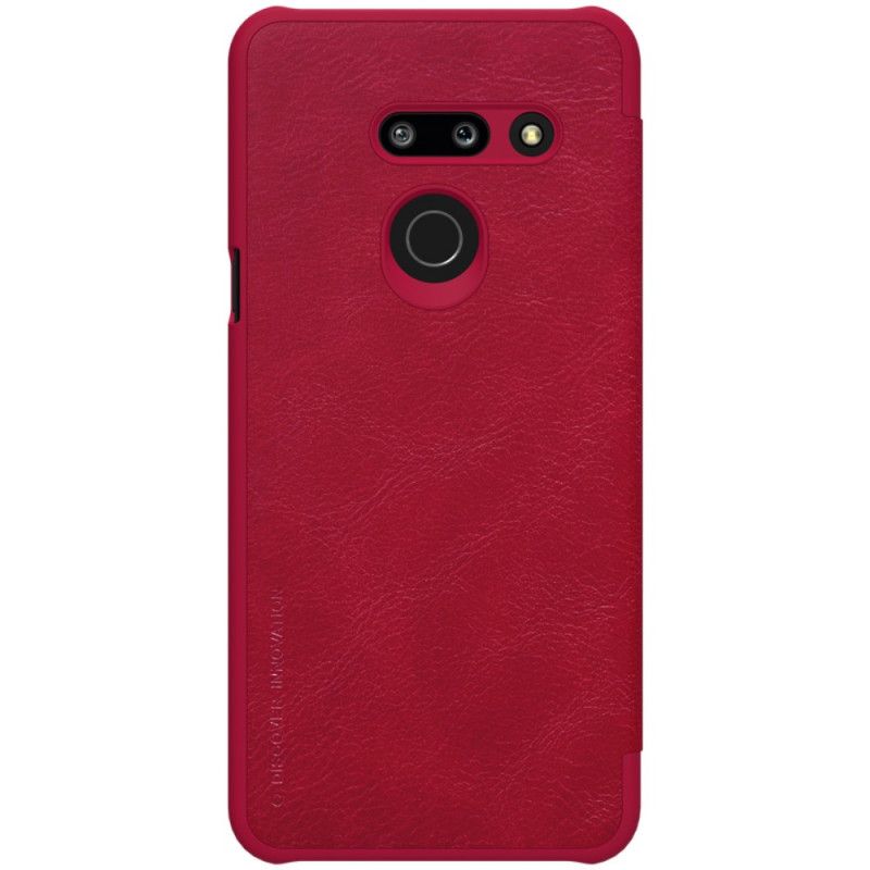 Læder Cover ThinQ LG G8 ThinQ Sort Nillkin Qin-Serie