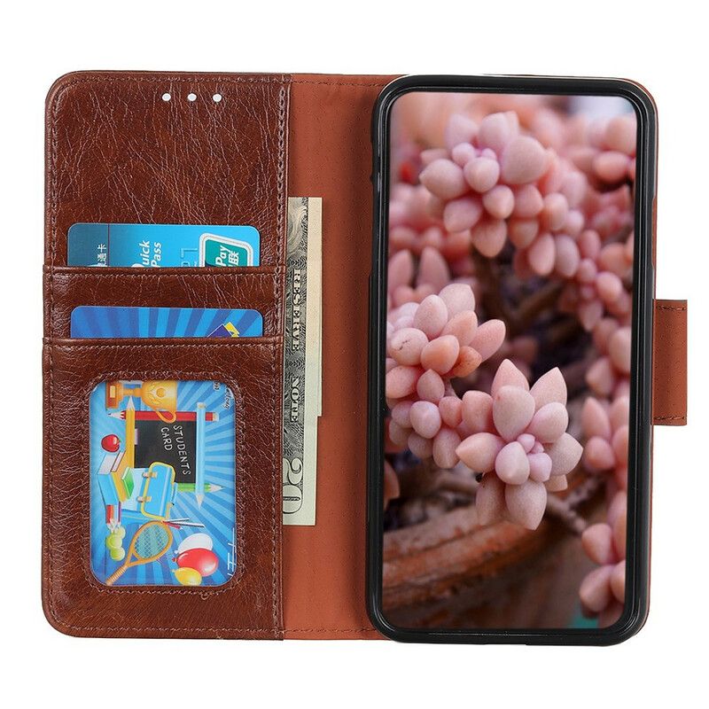 Læder Cover Xiaomi Redmi 9t Telefon Etui Split Nappa Læder