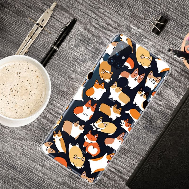 Cover for OnePlus Nord N10 Gennemsigtige Flere Hunde