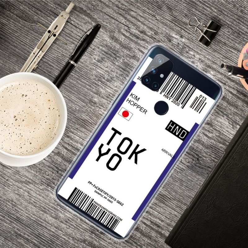 Cover for OnePlus Nord N10 Sort Boardingkort Tokyo