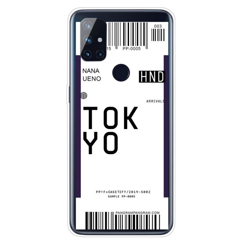 Cover for OnePlus Nord N10 Sort Boardingkort Tokyo