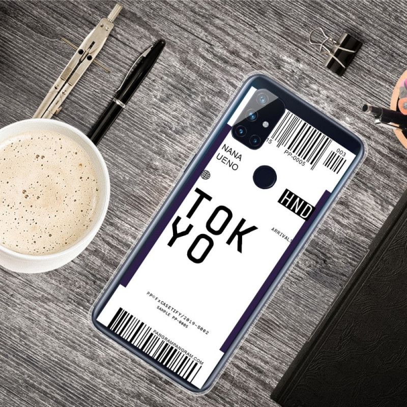 Cover for OnePlus Nord N10 Sort Boardingkort Tokyo