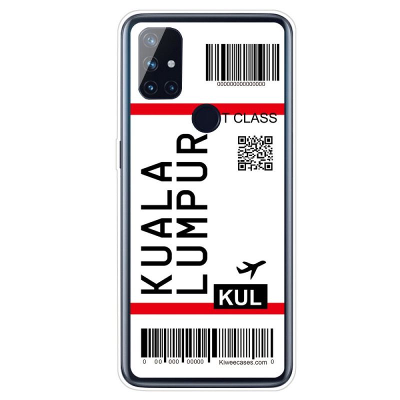 Cover OnePlus Nord N10 Boardingkort Til Kuala Lumpur Original