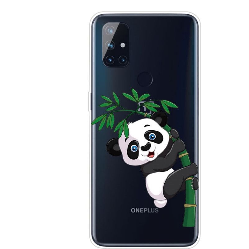 Cover OnePlus Nord N10 Gennemsigtig Panda På Bambus