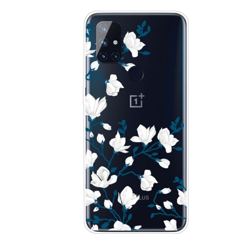 Cover OnePlus Nord N10 Hvide Blomster