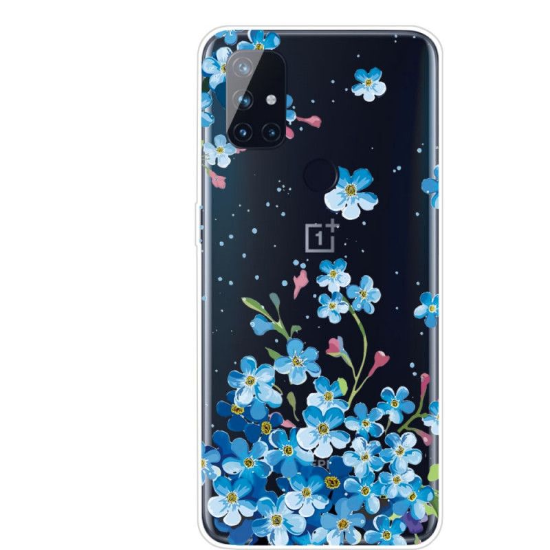 Cover OnePlus Nord N10 Mobilcover Blå Blomster