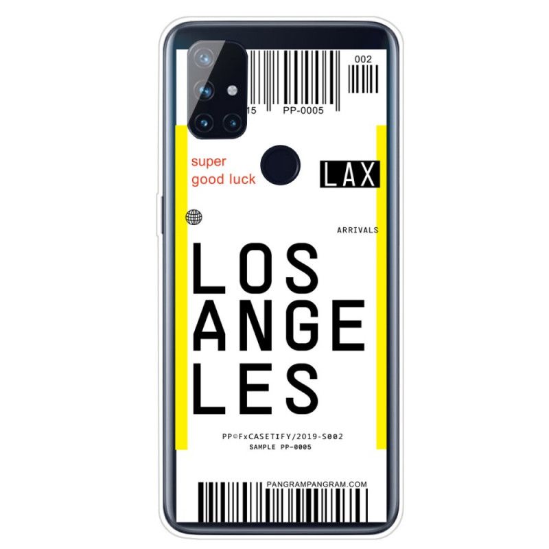 Cover OnePlus Nord N10 Mobilcover Boardingkort Til Los Angeles