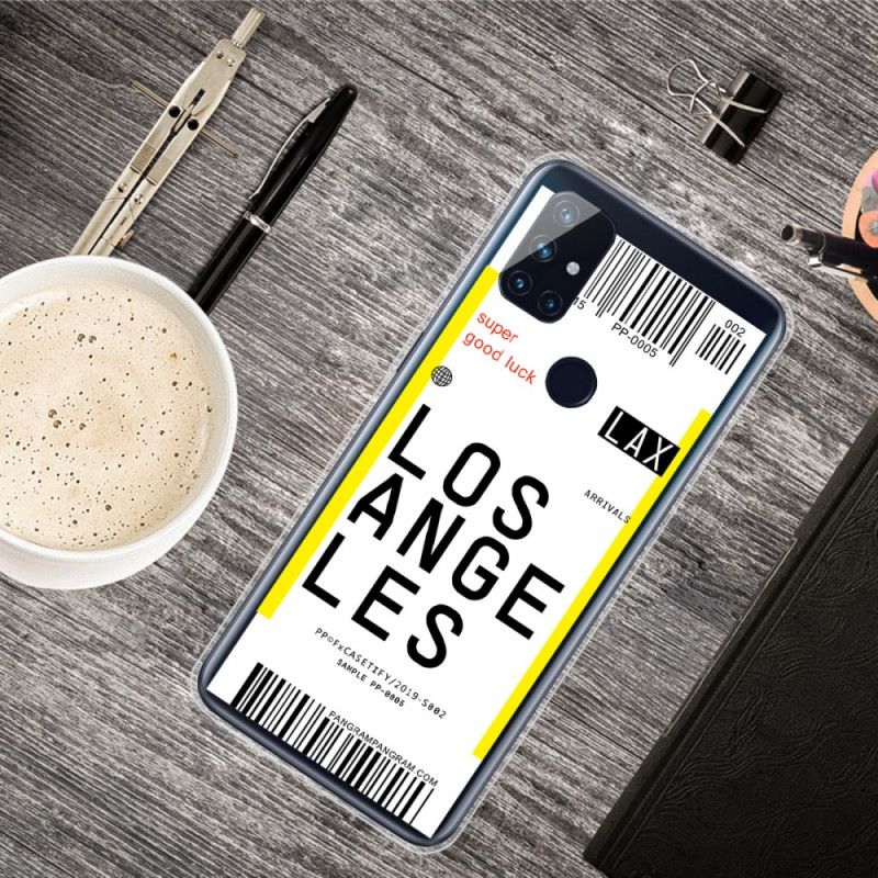 Cover OnePlus Nord N10 Mobilcover Boardingkort Til Los Angeles