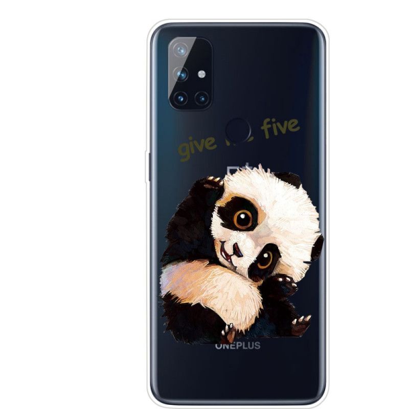 Cover OnePlus Nord N10 Mobilcover Gennemsigtig Panda Giver Mig Fem