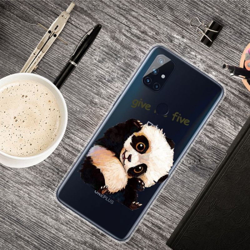 Cover OnePlus Nord N10 Mobilcover Gennemsigtig Panda Giver Mig Fem