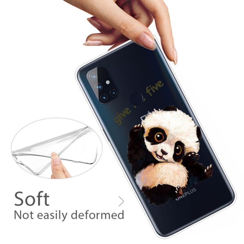 Cover OnePlus Nord N10 Mobilcover Gennemsigtig Panda Giver Mig Fem