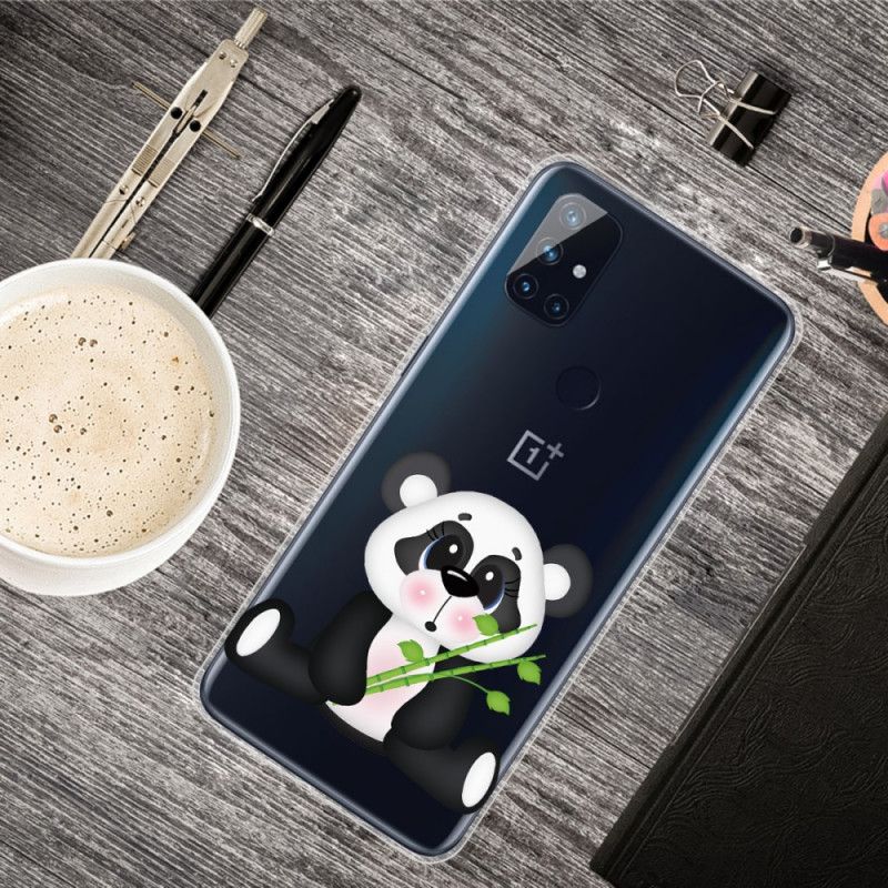 Cover OnePlus Nord N10 Mobilcover Gennemsigtig Trist Panda